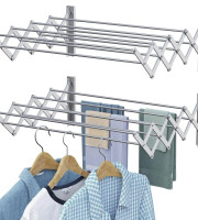 Space-saving Stainless Steel Folding Cloth Drying Hanger