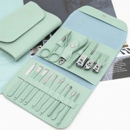 16Pcs Manicure-Pedicure Full Set Stainless Steel Nail Clippers Kit